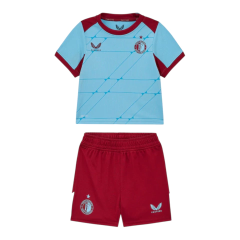 Kit Infantil Feyenoord III 25/26 - Castore - Azul e vermelho