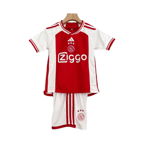 Kit Infantil Ajax I 23/24 Adidas - Vermelho e branco