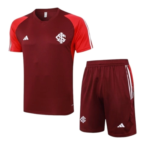Kit Treino adulto - Camisa e Shorts - Internacional Adidas 24/25 - Vermelho