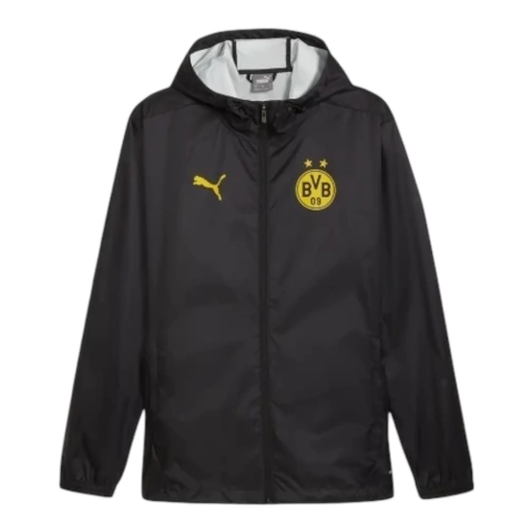 Jaqueta Corta-Vento Borussia Dortmund 24/25 - Masculina Puma - Preta
