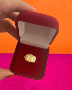 Anel Fivela com iniciais