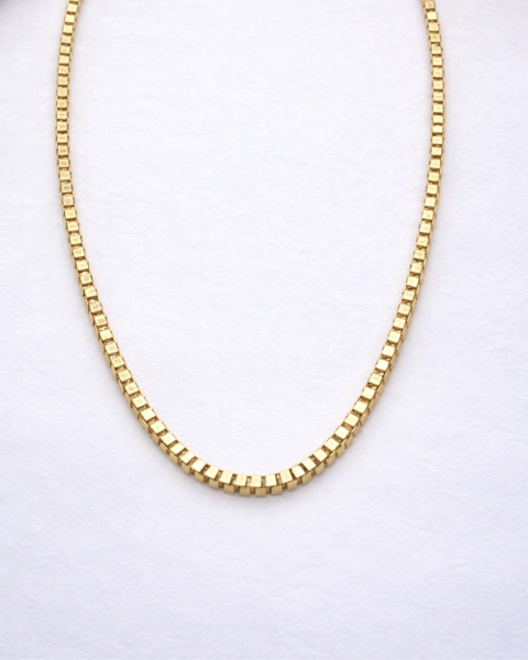 COLAR INOX VENEZIANO DOURADO 60CM
