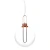 Pendente Bella Ghianda Rosê 46,5 X 30cm Led 3w AC007G