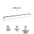 Luminária LED Linear Pendente Sobrepor 45W 120cm 3600 Lumens