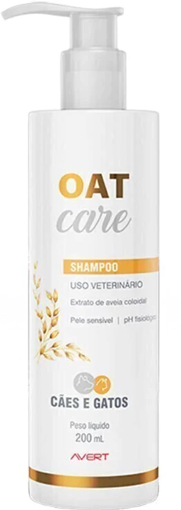 OAT CARE SHAMPOO PARA CAES E GATOS 200ML EXTRATO AVEIA COLOIDAL