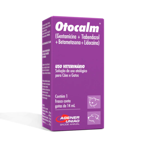 OTOCALM SOLUCAO OTOLOGICA PARA CAES E GATOS 14ML