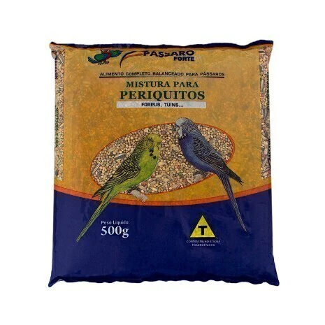 RACAO PASSARO FORTE PERIQUITOS 500G