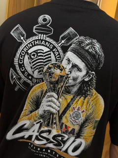Camiseta Oversized Corinthians Cássio Mundial 2012 Preta - REF-4610 - PRIMEDROP