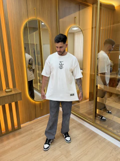 Camiseta Oversized Corinthians Cássio Mundial 2012 Off-White - REF-4613 - PRIMEDROP