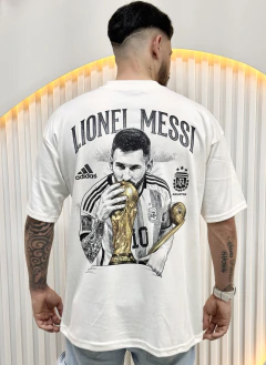 Camiseta Oversized Premium Lionel Messi Argentina Campeão do Mundo | Suedine 100% Algodão 220g REF-4540 - comprar online