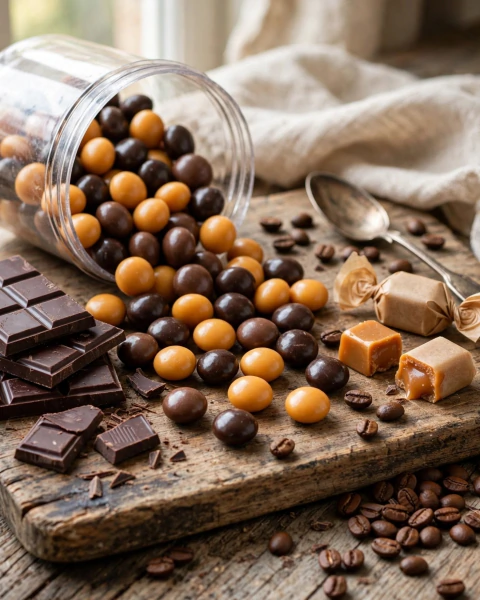 Drágea de Café Premium Intenso, Ao Leite, Caramelo 100g