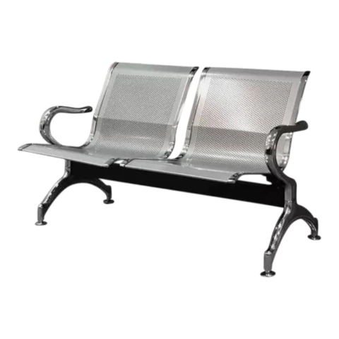 Tandem Doble Sala Espera Metal Chapa Perforada - comprar online