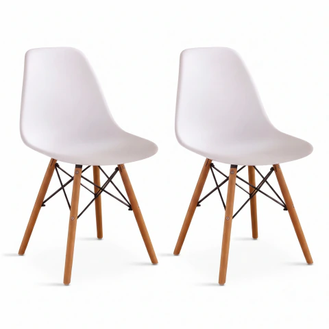 Silla Eames x2 Base Polipropileno