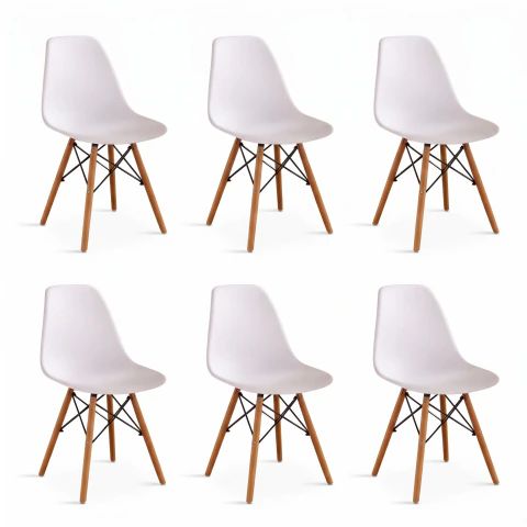 Silla Eames x6 Base Polipropileno