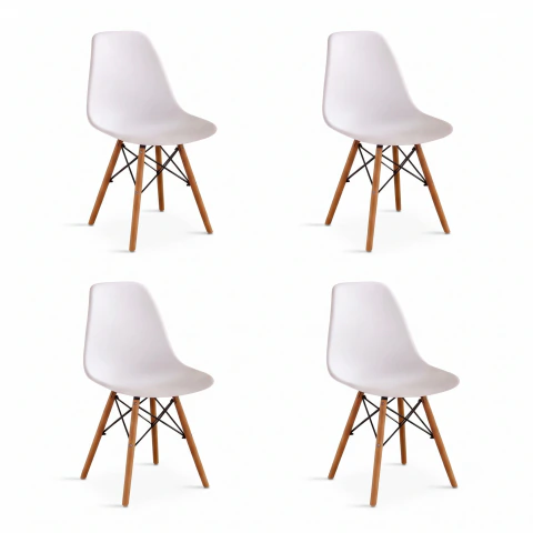 Silla Eames x4 Base Polipropileno