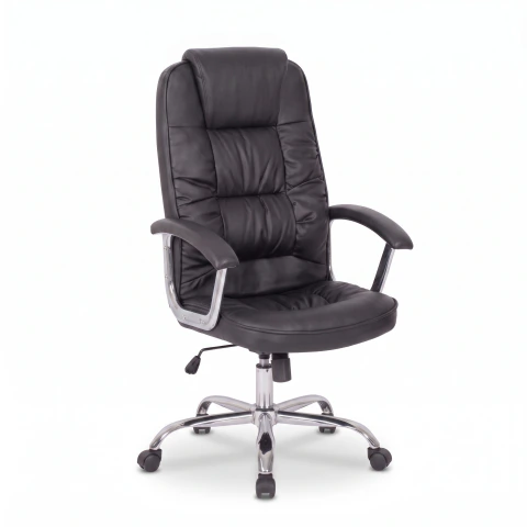 Silla Oficina Gerencial Ejecutiva Cromada Cabezal Giratoria