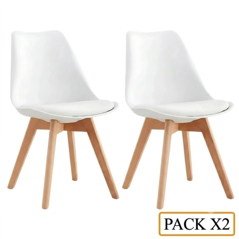 Pack x2 Sillas Tulip Eames Comedor Living Diseño