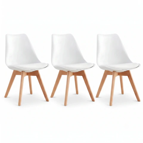 Sillas Tulip x3 Eames Comedor Living Diseño Polipropileno