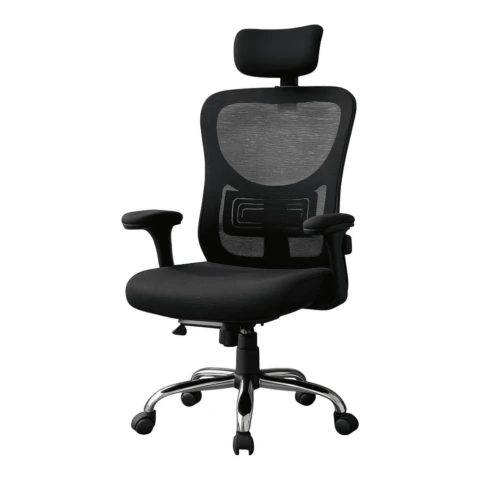 Silla Vertebra Ergonómico Negro Reclinable con Cabezal