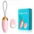 Vibrador Spark of Love Bullet rosa com controle remoto e embalagem azul