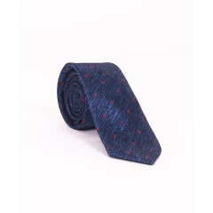 Gravata Slim Jacquard Azul Marinho - comprar online