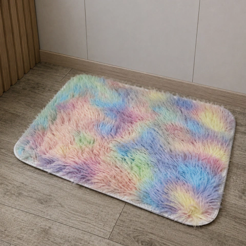 Alfombra Peluda Nórdica 40x60cm Suave Antideslizante Hogar - Mundo Importados