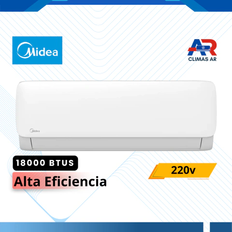 Aire Acondicionado Minisplit Midea Max Fresh Estándar 18,000 BTU (1.5 Toneladas) 220V - Solo Frío