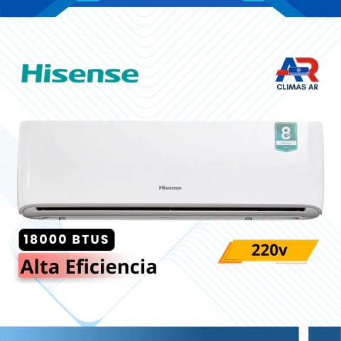 Aire Acondicionado Minisplit Hisense AC182CF Estándar 18,000 BTU (1.5 Toneladas) 220V - Solo Frío