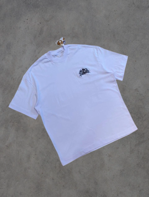 Camiseta Oversized Trip Side S397 Branca