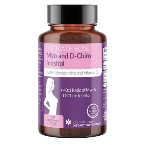 Inositol (Myo y D-Chiro) 40:1 con Ashwagandha y Vitamina D, Intimate Rose - comprar en línea
