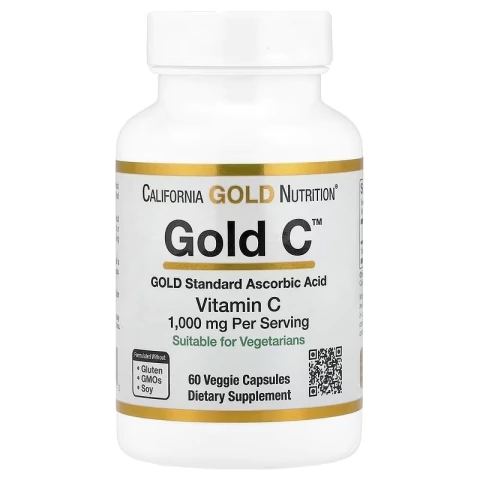Vitamina C 1000 mg – California Gold Nutrition (60 cápsulas vegetales)