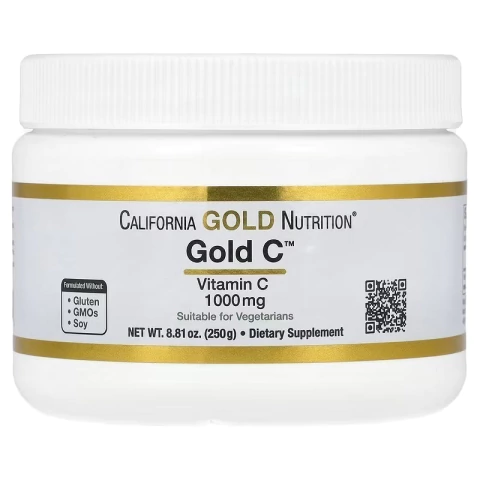 Vitamina C en polvo 1000 mg – California Gold Nutrition (250 g)