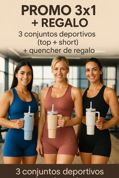 3x1 en Conjuntos deportivos + Quencher de regalo - comprar online