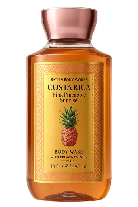 Shower gel pink pineapple sunrise bath &body works 295ml - comprar online