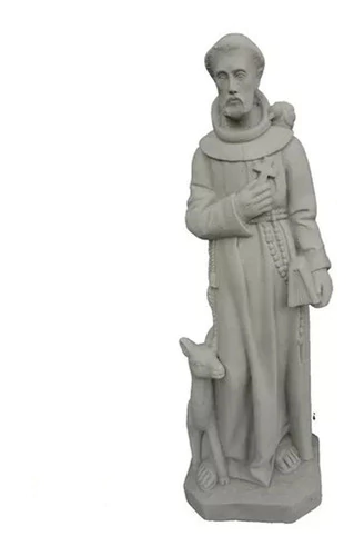 Estátua De São Francisco Em Cimento Alt: 82cm