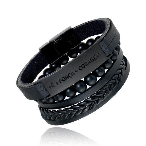 Kit de Pulseiras Masculinas Faith