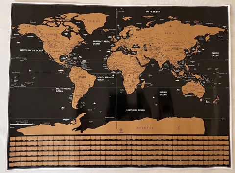 SCRATCH MAP - PLANISFERIO NEGRO 82X60 - comprar online