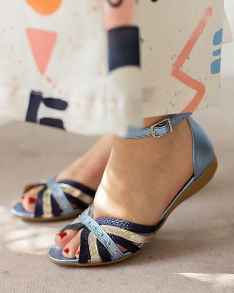 Sandalias Kiku Celeste - comprar online
