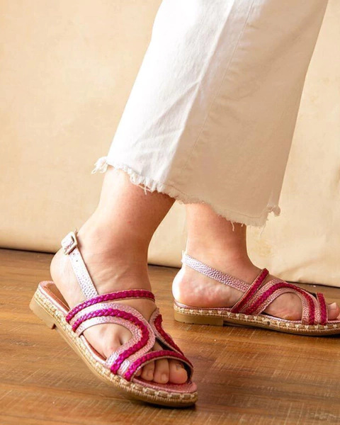 Sandalias rosa metalizado Torvi - comprar online