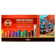 Giz Pastel Seco Extra Macio Toison'DOr 12 Cores