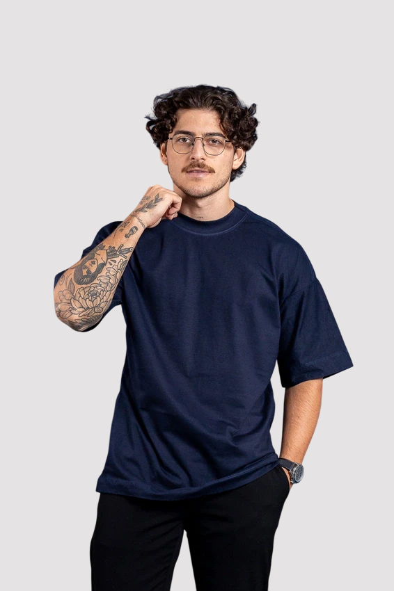 Blusa Oversized Masculina Azul Escuro
