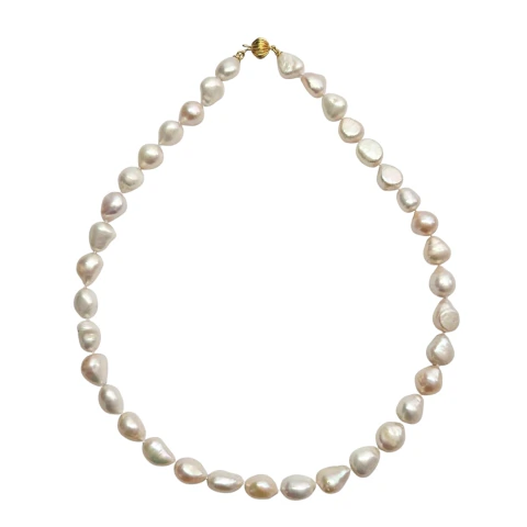 "Colar de Pérolas de Água Doce Super Brilhosas 8x10mm, 46cm, clássico e elegante Planeta Rubi."