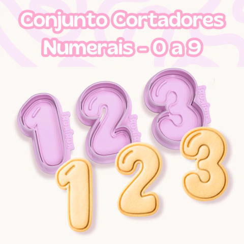 Numerais | Cortadores e Carimbos de Biscoito 3D