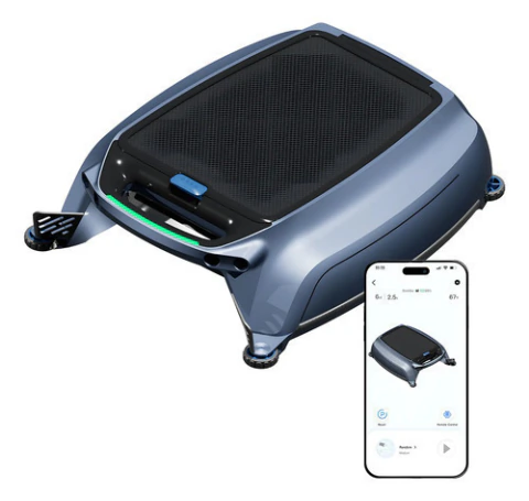 Robô Limpeza Piscina 24h Skimmer Bateria Solar Flutuante Preto 127/220v