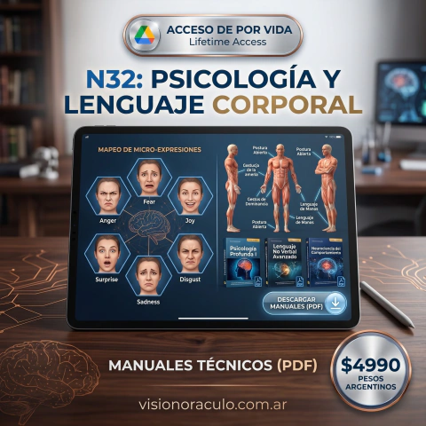 N32: MEGA PACK PSICOLOGIA I y II + LIBROS DE LENGUAJE CORPORAL
