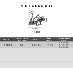 Reel de pesca Caster Air Force 14000 XRT