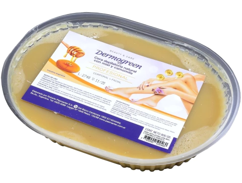 CERA DEPILATORIA DERMOGREEN CON MIEL Y CAMOMILLA BANDEJA 800 GR - comprar online