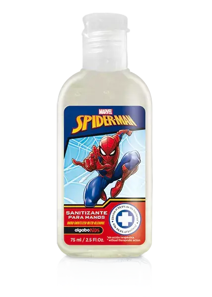 SPIDERMAN ACOHOL EN GEL ALGABO 75 ML