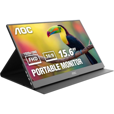 Monitor Portátil AOC 16T20 15.6" IPS Full HD (USB-C / HDMI) + Smart Cover
