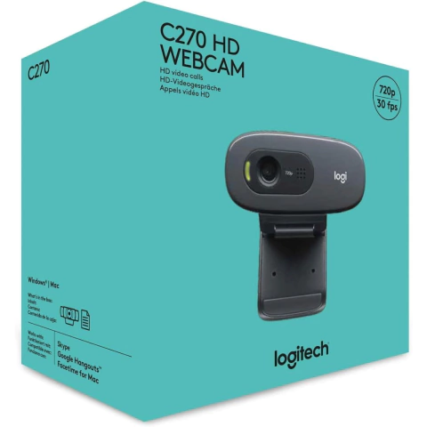 Cámara Web Logitech C270 HD 720p - Micrófono Integrado